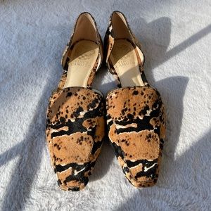 Vince Camuto Animal Print Cow Hair Flats